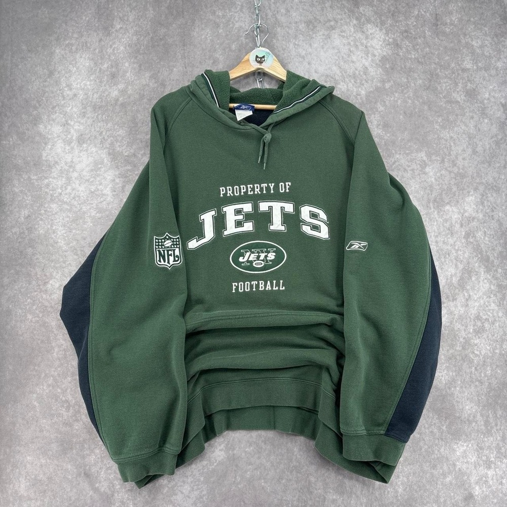 Vintage Reebok New York Jets NFL Hoodie Size 2XL